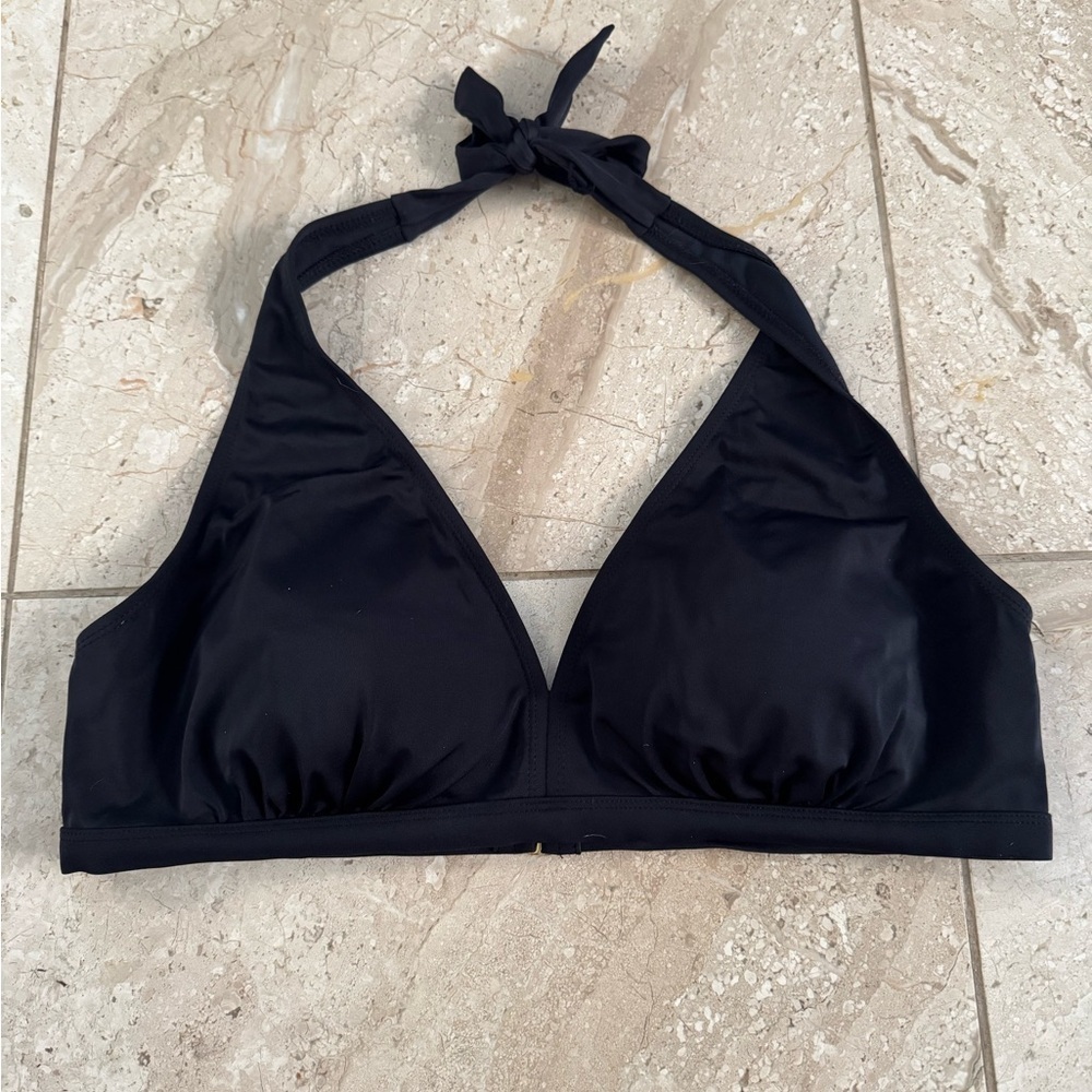Swimsuits for All Black Halter Bikini Top size 20